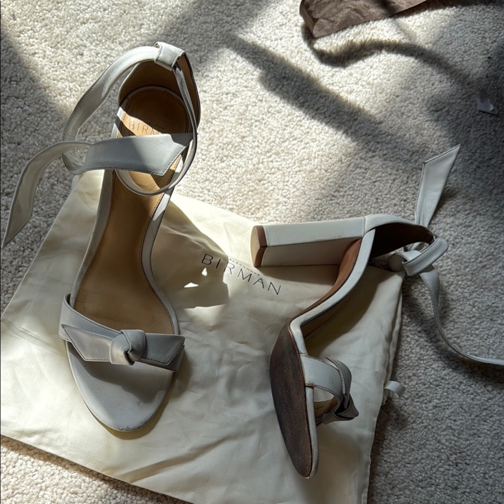 Alexandre Birman White Heeled Sandals